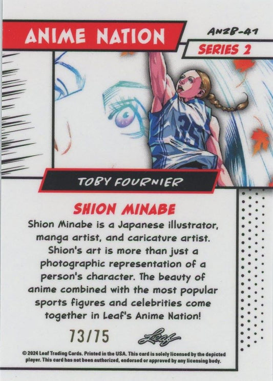 Toby Fournier 2025 Leaf Metal Anime Nation Blue #/75 # AN2B-41