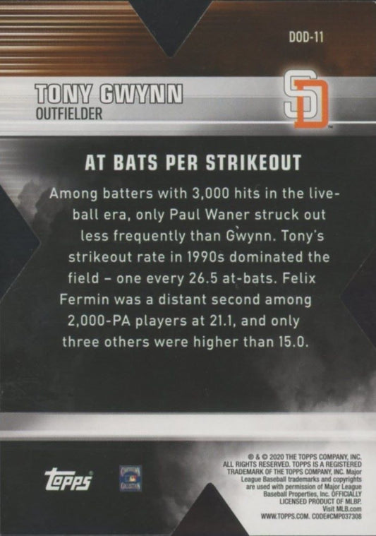 Tony Gwynn 2020 Topps Series 1 Decade of Dominance #DOD-11