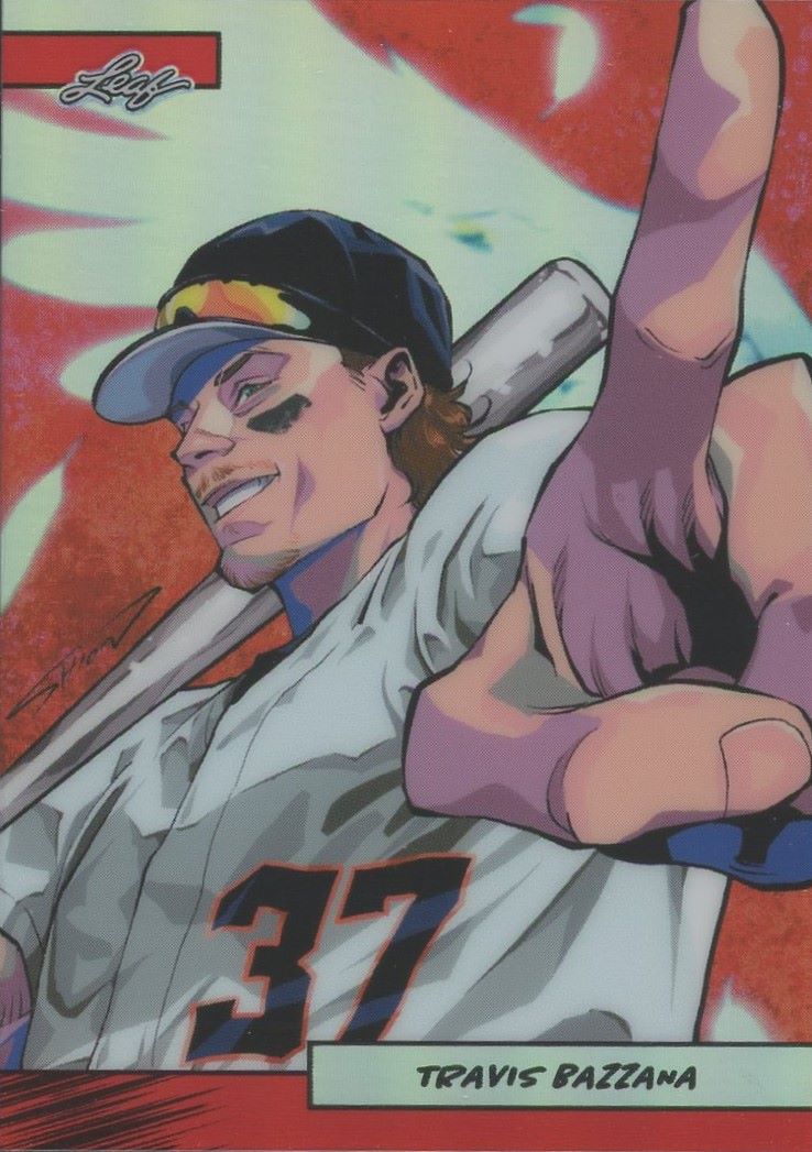 Travis Bazzana 2024 Leaf Metal Anime Nation Red #10/25 #AN2B-31
