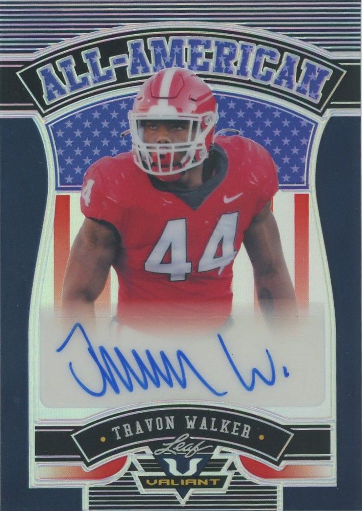 Travon Walker 2022 Leaf Valiant Navy Blue All American Auto #4/20 #AA-TW1