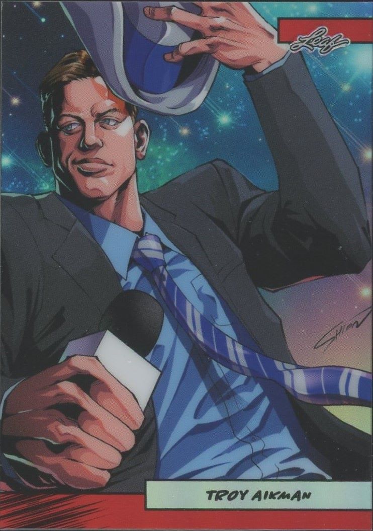 Troy Aikman 2024 Leaf Metal Anime Nation Series 2 Red #10/25 #AN2B-32