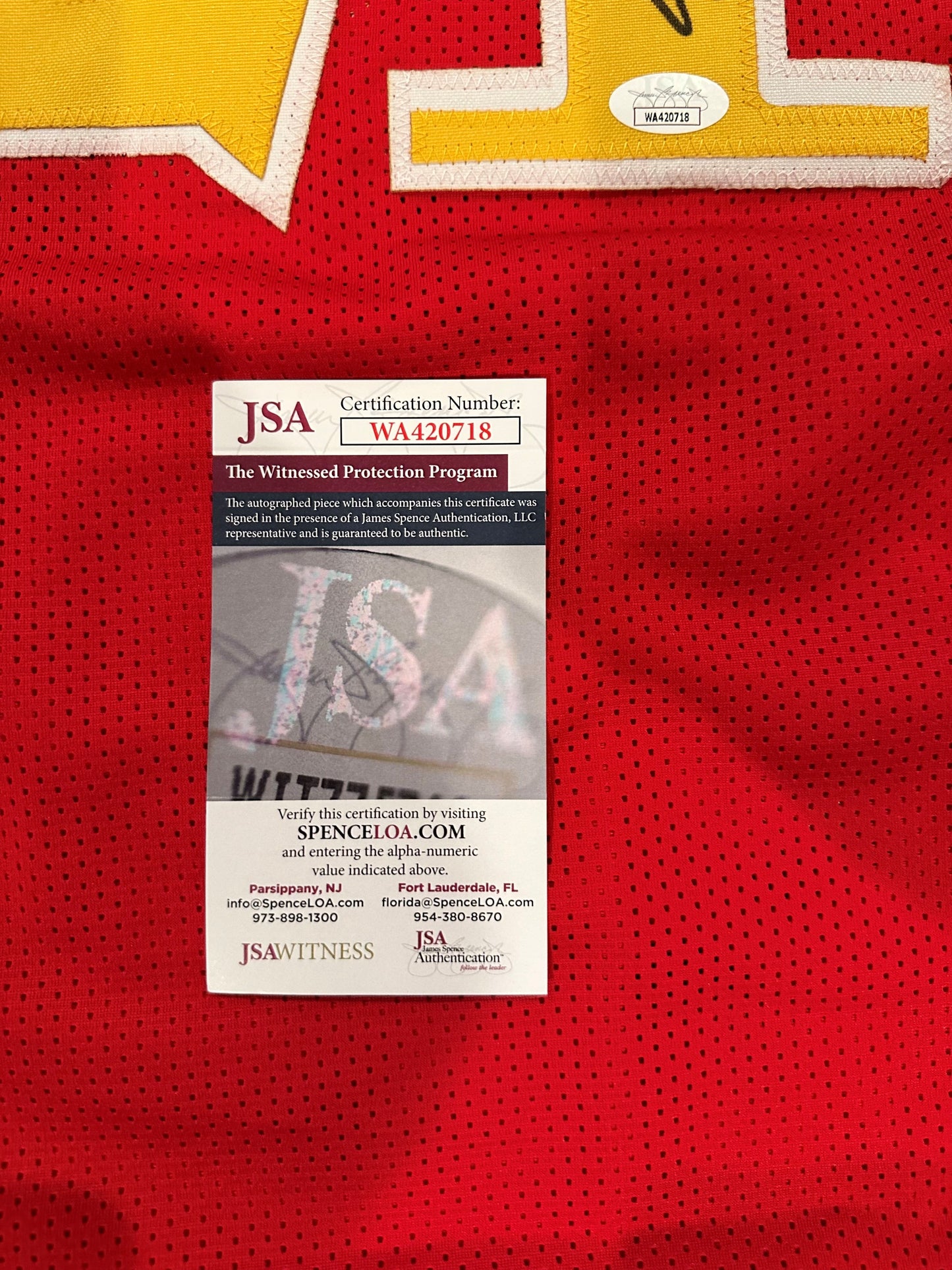 Dominique Wilkins Autographed Jerse Atlanta Hawks JSA COA