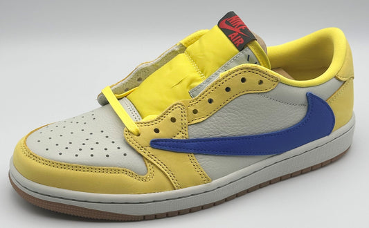 WMNS Travis Scott Jordan 1 Retro Low OG SP Canary Sz 9