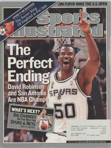 Sports Illustrated Spurs David Robinson Cover 06.23.2003