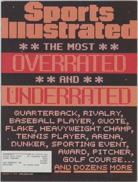 Sports Illustrated Overrated/Underrated Cover 08.27.2001