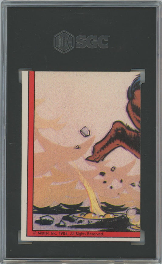 1984 Topps Masters of the Universe He-Man & Battle Cat Sticker Red Back #19 SGC 4