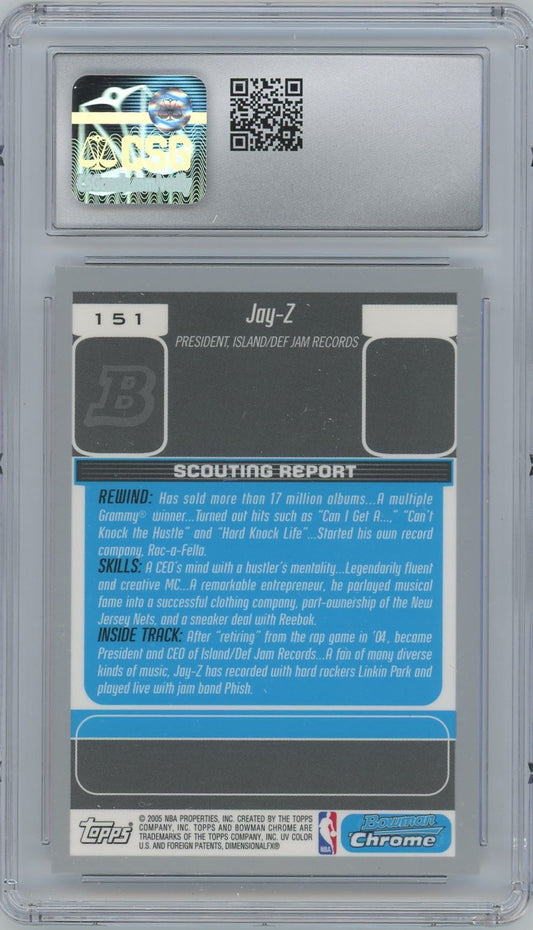 2005-06 Bowman Jay-Z D.P. & Prospects Chrome #151 CSG 9.5
