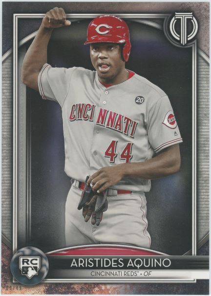 2020 Topps Tribute Aristides Aquino Jumbo 5X7 Rookie #/49