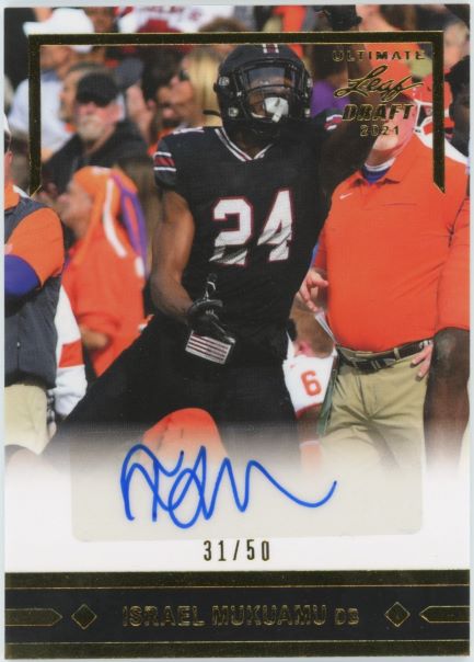 2021 Leaf Ultimate Draft Israel Mukuamu Auto #31/50