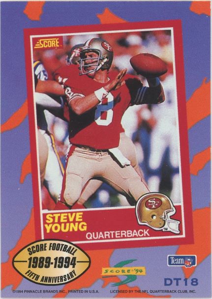 1994 Pinnacle Steve Young Hologram #DT18