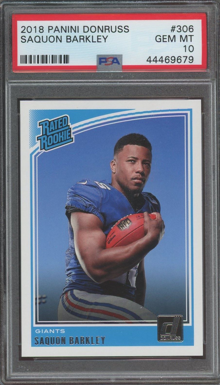 2018 Panini Donruss Saquon Barkley Rated Rookie #306 psa 10