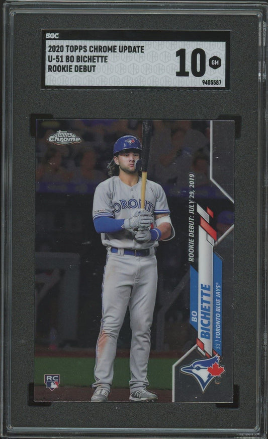 2020 Topps Chrome Update Bo Bichette Rookie Debut #U-51 SGC 10