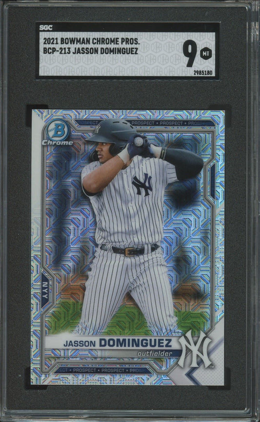 2021 Bowman Chrome Jasson Dominguez Mega Box Mojo Refractor #BCP-213 SGC 9