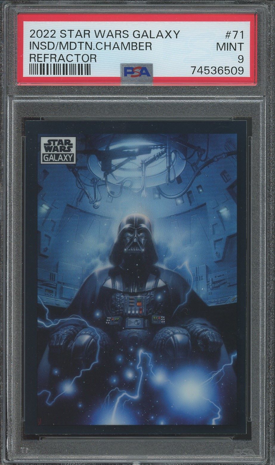 2022 Topps Star Wars Galaxy Inside the Mediation Chamber Refractor #71 PSA 9