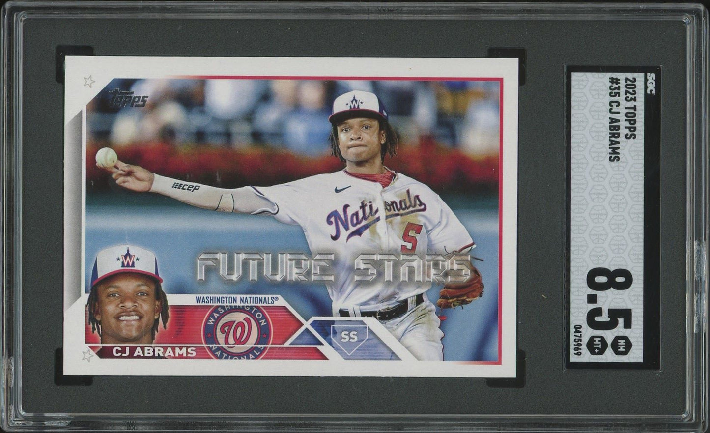 2023 Topps Series 1 CJ Abrams Future Stars #35 SGC 8.5