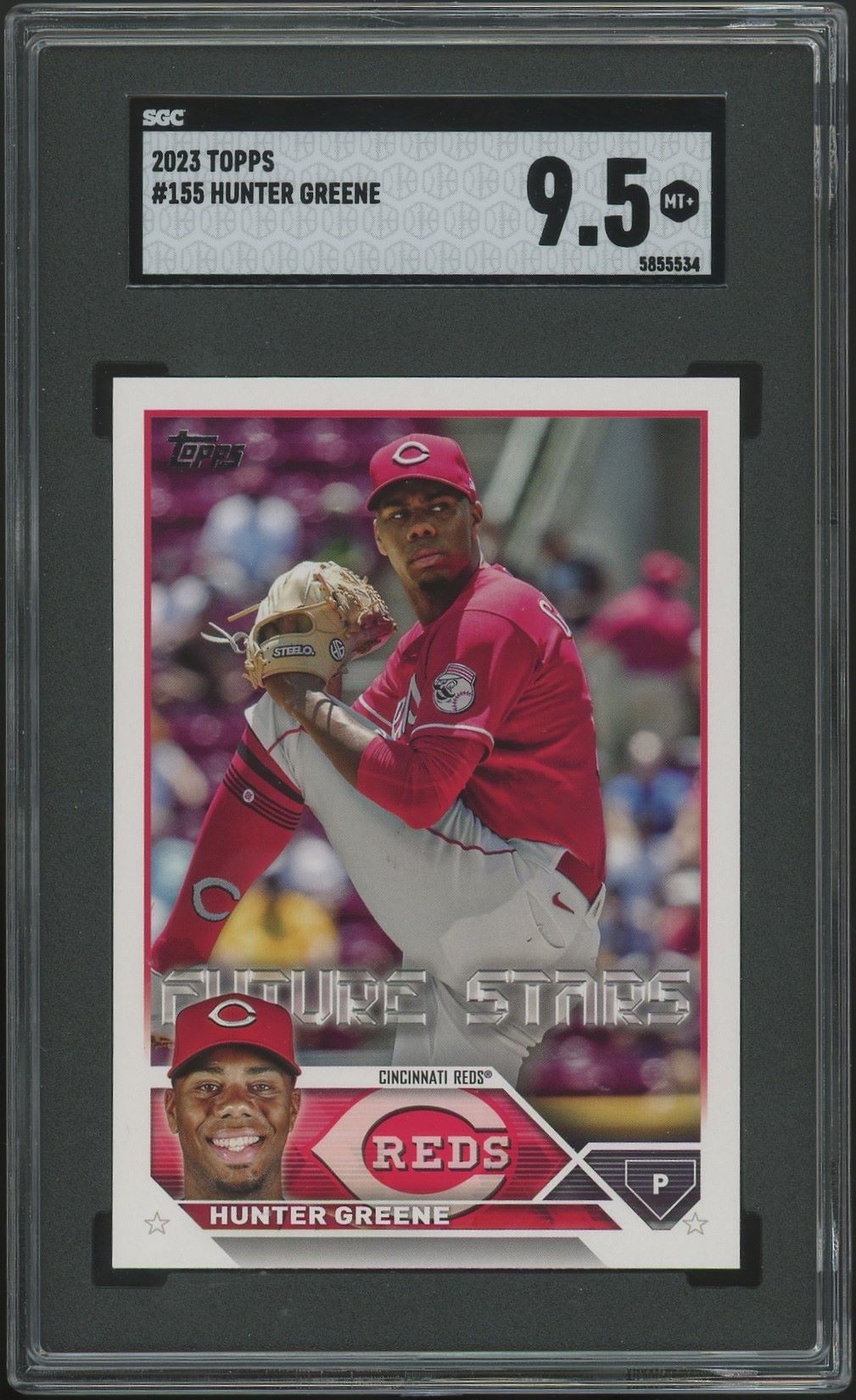 2023 Topps Series 1 Hunter Greene Future Stars #155 SGC 9.5