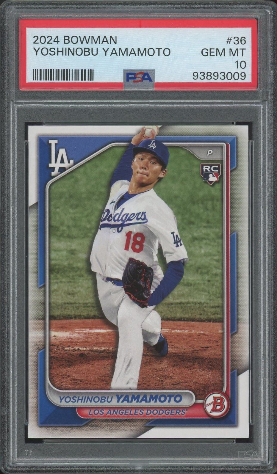 2024 Bowman Yoshinobu Yamamoto Rookie #36 PSA 10