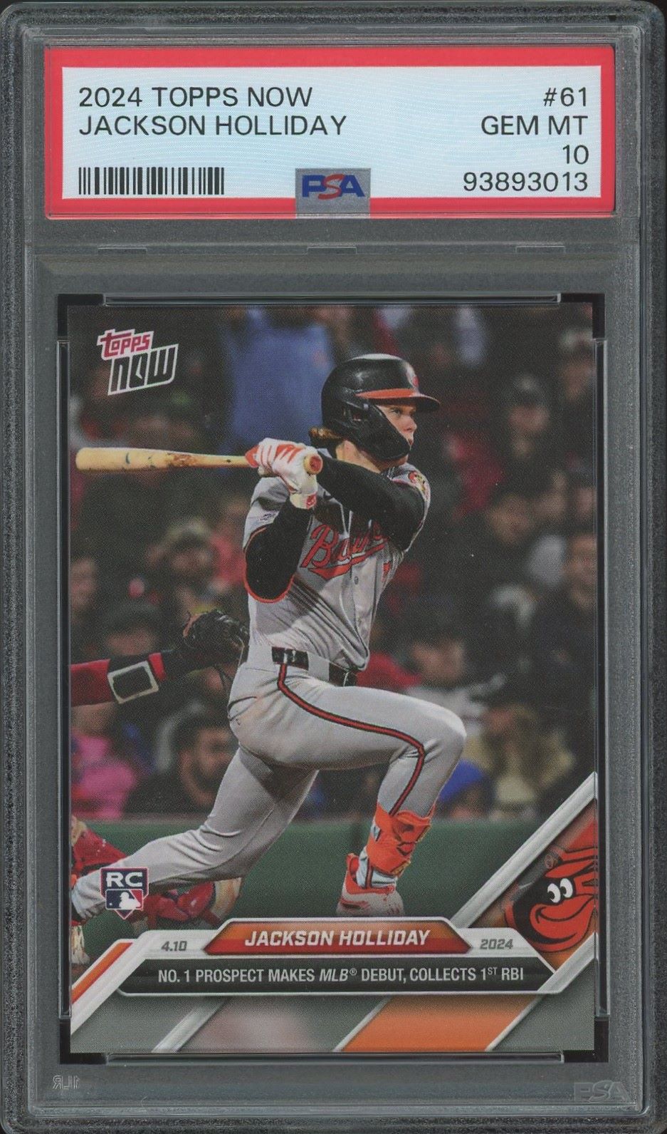 2024 Topps Now Jackson Holliday Rookie #61 PSA 10