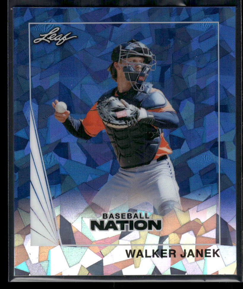 2026 Leaf Baseball Nation Walker Janek 1990 Leaf Mini Crystal Blue #/35
