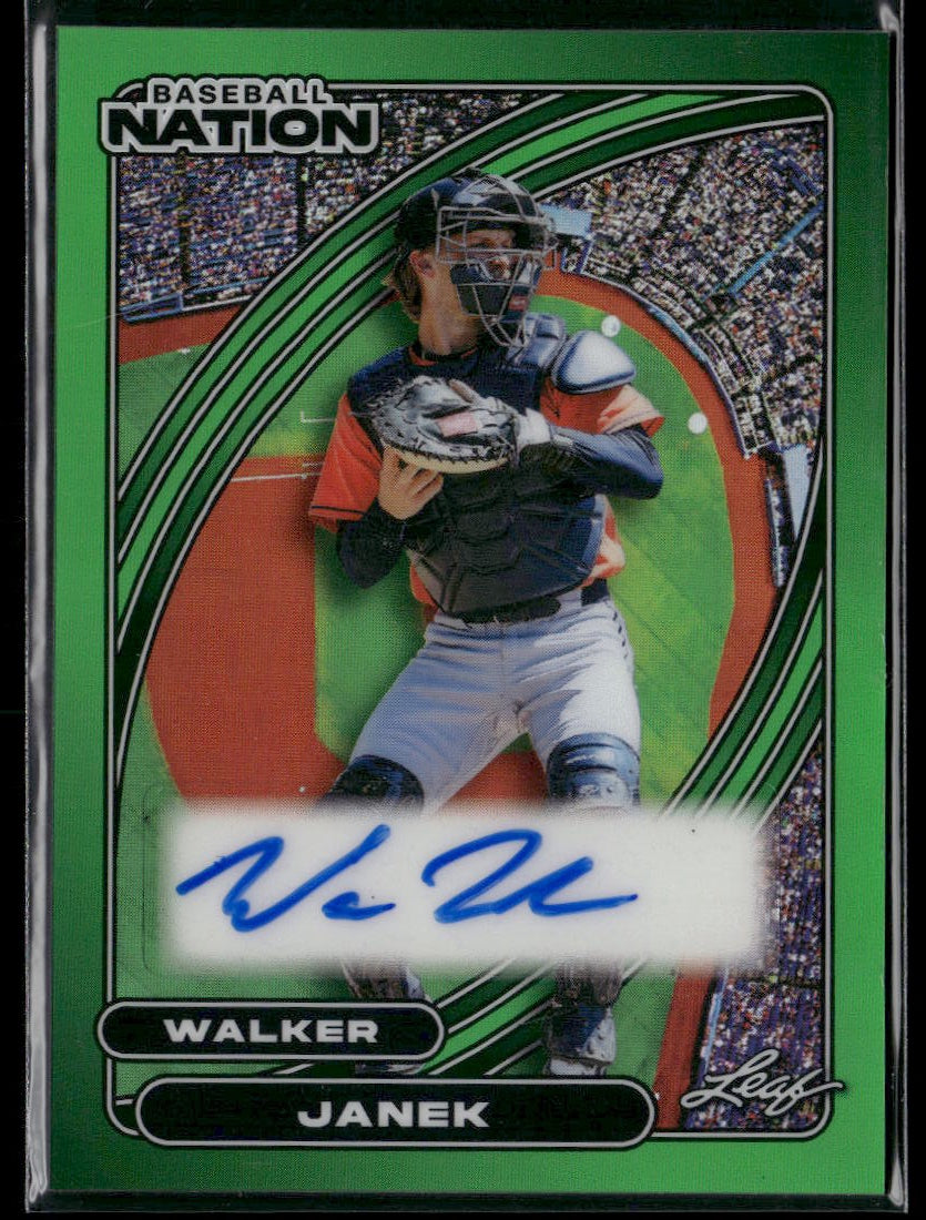 2026 Leaf Baseball Nation Walker Janek Base Auto Green #/5 #BA-WJ1