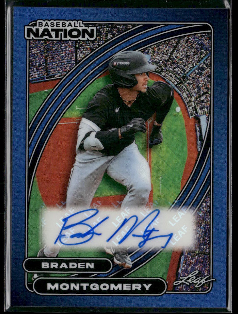 2026 Leaf Baseball Nation Braden Montgomery Auto Blue #/10 #BA-BM2