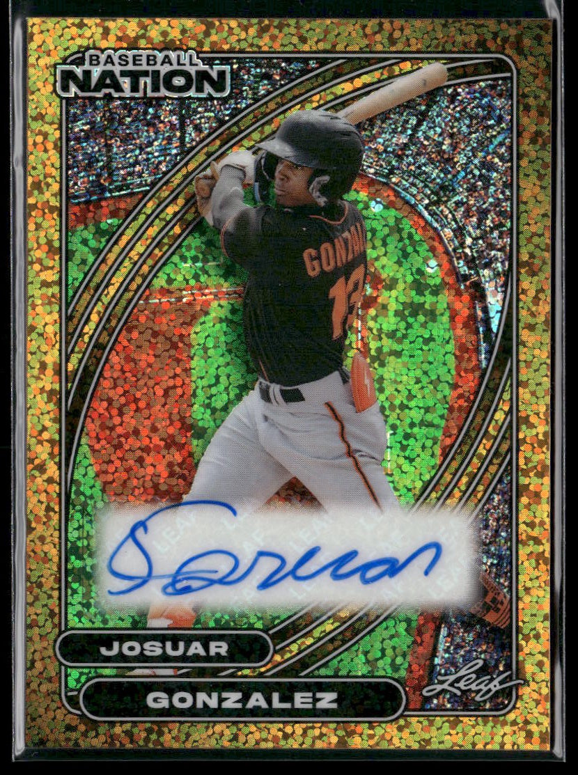 2026 Leaf Baseball Nation Josuar Gonzalez Auto Sparkle Gold #1/1 #BA-JG1