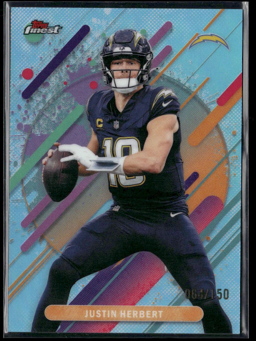 2025 Topps Finest Justin Herbert Sky Blue #/150 #239