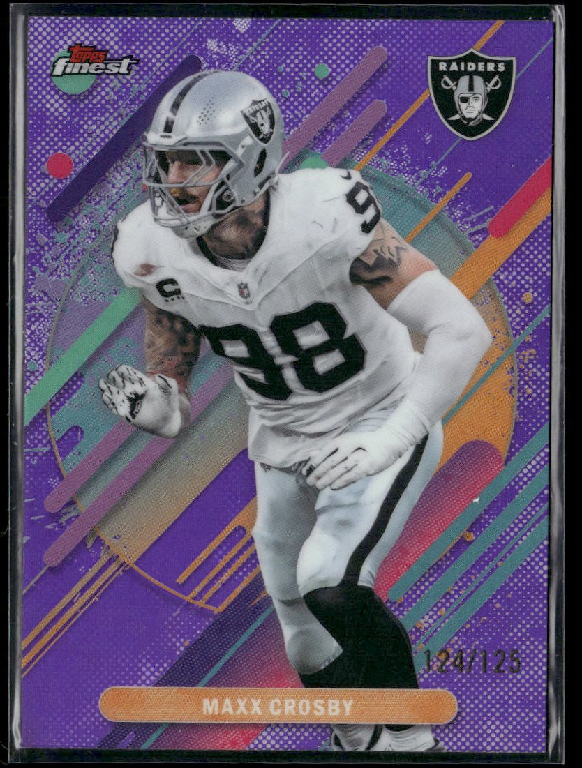 2025 Topps Finest Maxx Crosby Purple Refractor #/125 #282