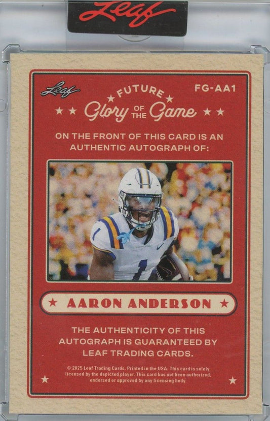 2025 Leaf Glory Of The Game Aaron Anderson Future Auto #1/99 #FG-AA1