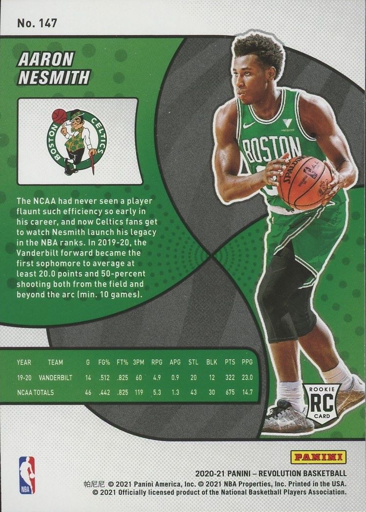 2020-21 Panini Revolution Aaron Nesmith Rookie #147