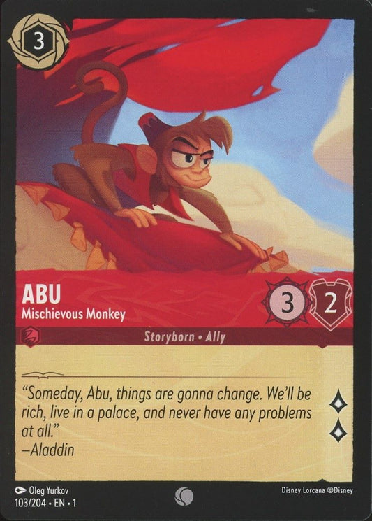 Disney Lorcana: The First Chapter Abu Mischievous Monkey Common #103