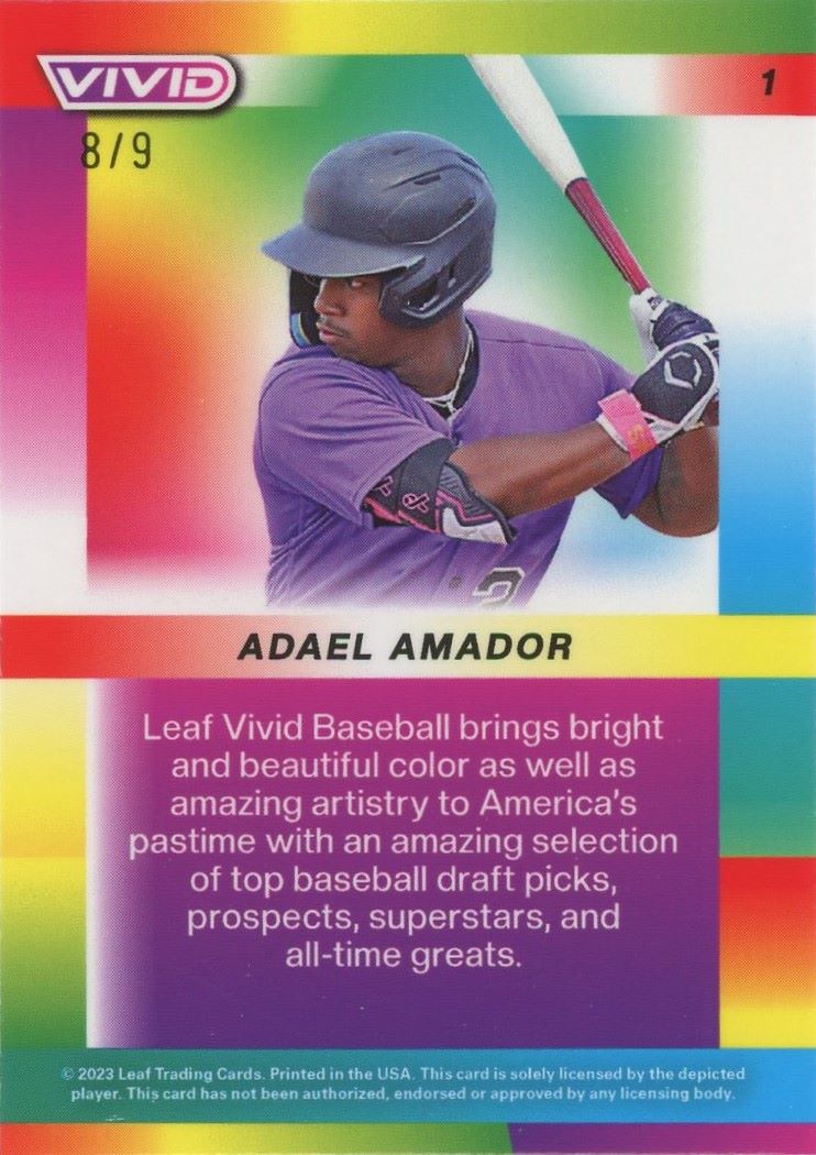 Adael Amador 2023 Leaf Vivid Crystal Refractor #8/9 #1