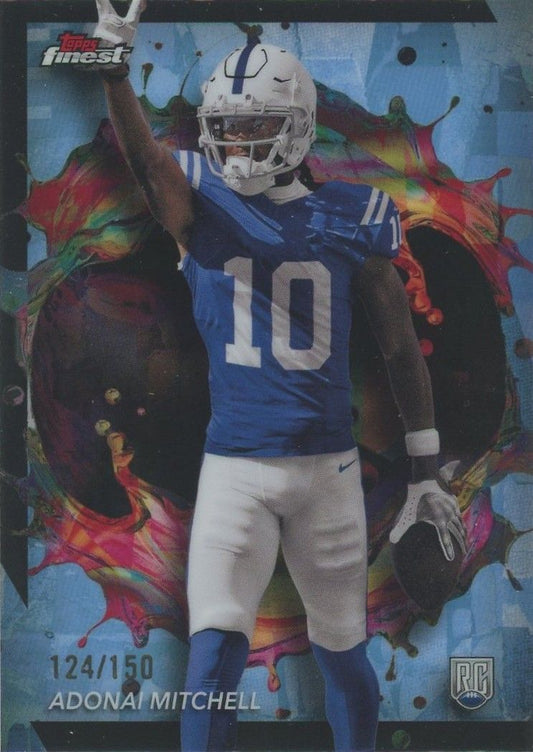 Adonai Mitchell 2024 Topps Finest Sky Blue Rookie RC #124/150 #259 Colts