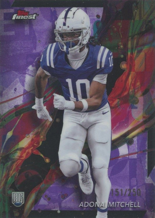Adonai Mitchell 2024 Topps Finest Purple Rookie RC #151/200 #85
