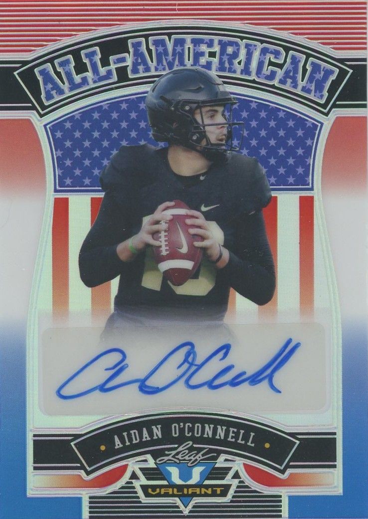 Aidan O'Connell 2022 Leaf Valiant All American Red White Blue Auto #5/7 #AA-AO1
