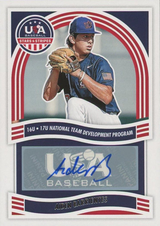 2024 Panini USA Stars & Stripes Aiden Barrientes Auto #NTS-AB