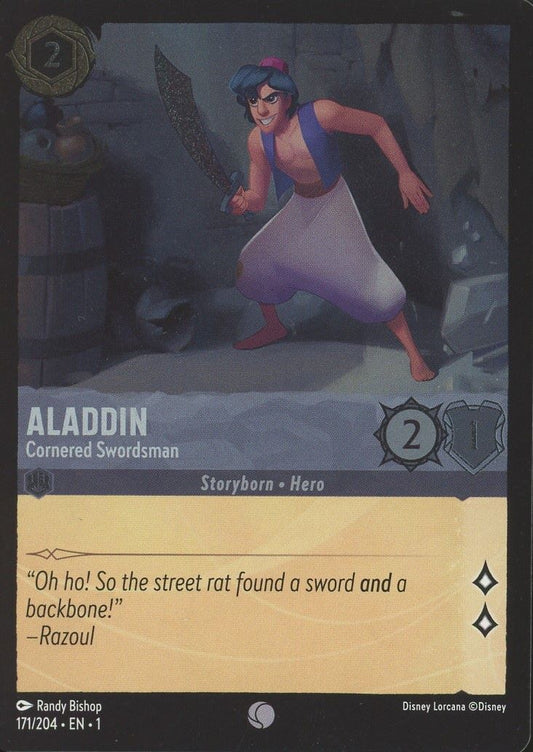 Disney Lorcana: The First Chapter Aladdin Cornered Swordsman Halo #171