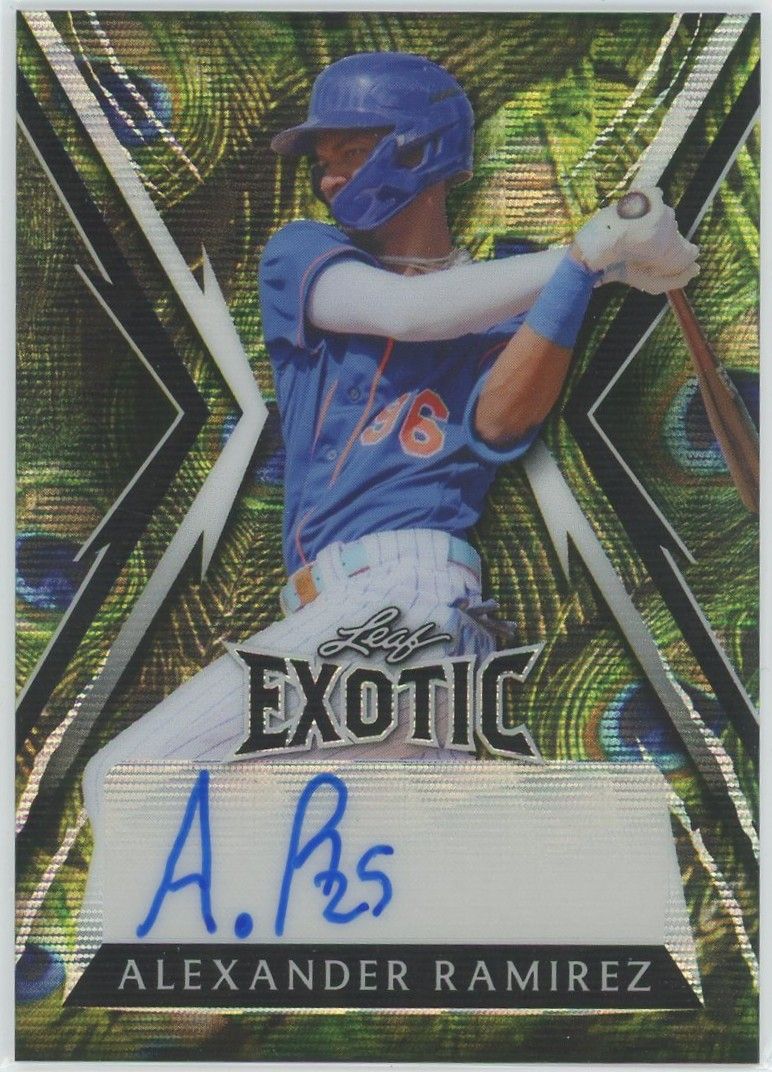 2023 Leaf Exotic Baseball Alexander Ramirez Peacock Shimmer Auto #8/8 #BA-AR2