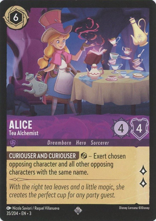 Disney Lorcana Into the Inklands Alice Tea Alchemist Super Rare #35