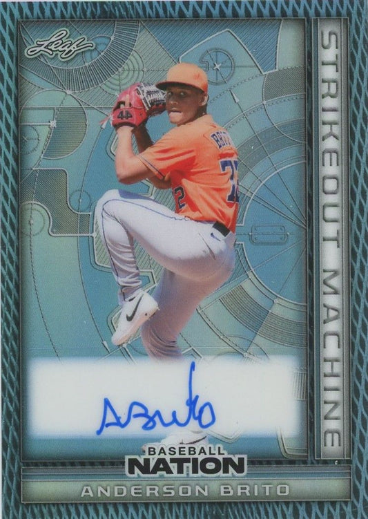 Anderson Brito 2025 Leaf Baseball Nation Strikeout Machine Silver Auto #1/3 #SMA-AB1