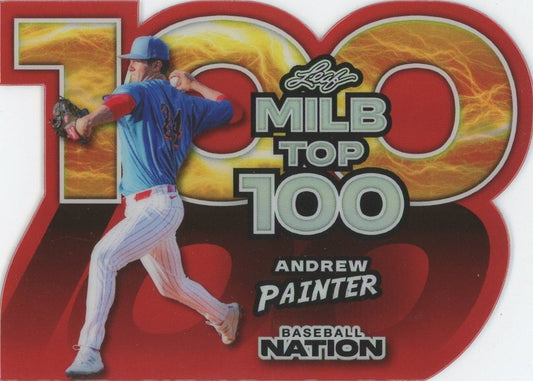 Andrew Painter 2025 Leaf Baseball Nation MILB Top 100 Orange #1/2 #MB-3