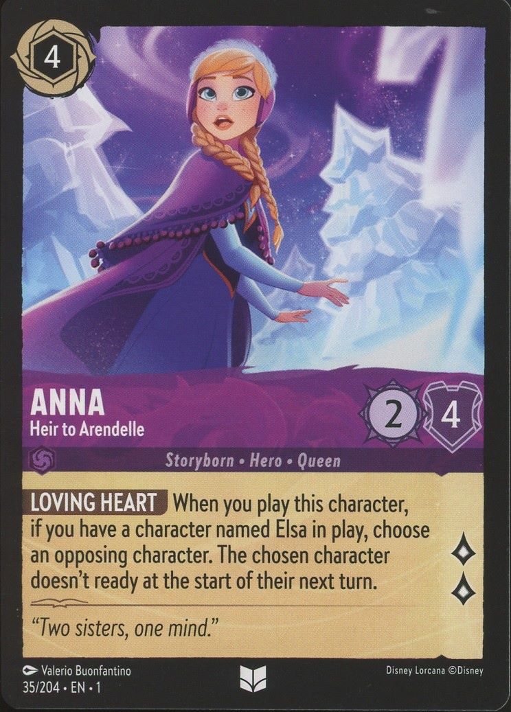 Disney Lorcana: The First Chapter Anna Heir to Arendelle Uncommon #35