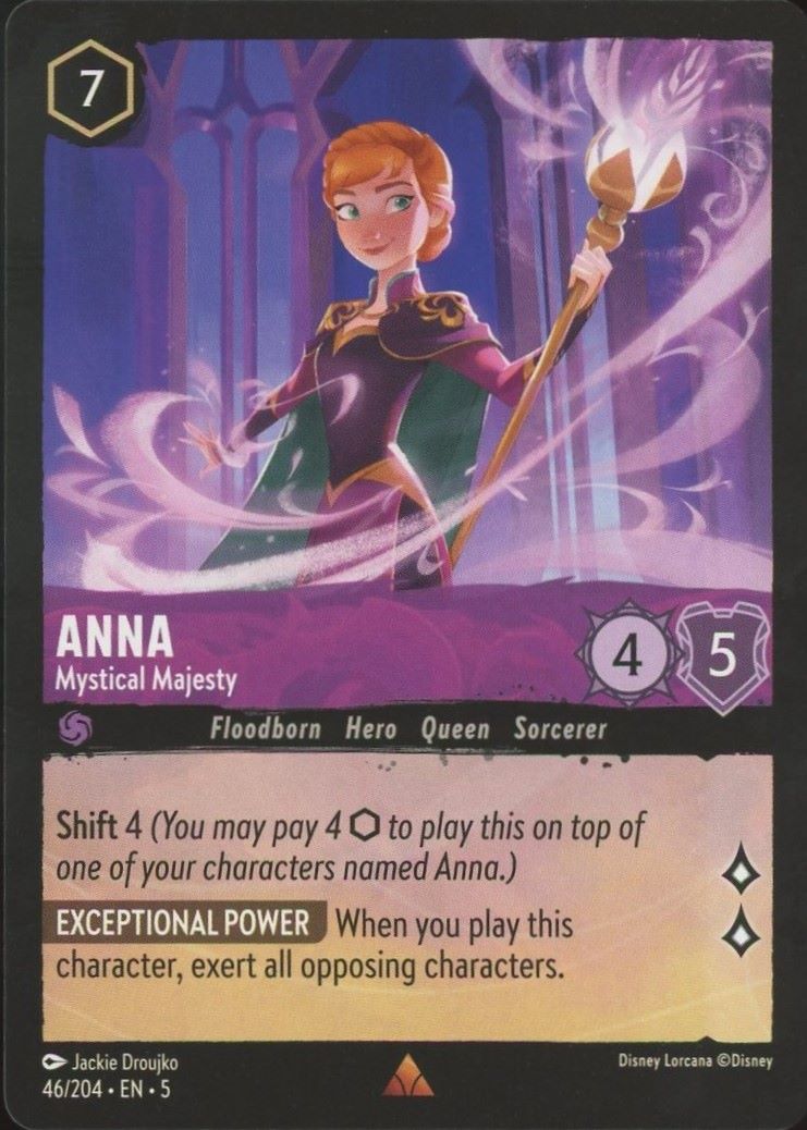 Disney Lorcana Anna Mystical Majesty Shimmering Skies Rare #46