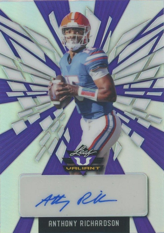 Anthony Richardson 2022 Leaf Valiant Purple Auto #4/15 #BA-AR1