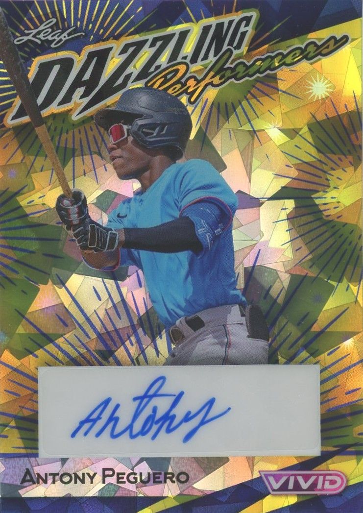 Anthony Peguero 2023 Leaf Vivid Dazzling Performers Crystal Auto #6/7 #DP-AP1