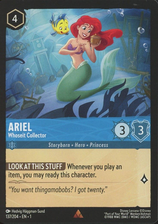 Disney Lorcana: The First Chapter Ariel Whoseit Collector Rare #137