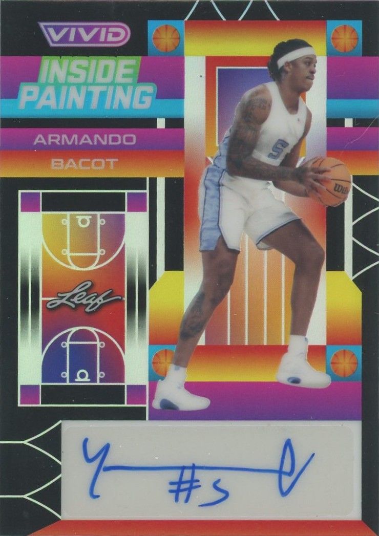 Armando Baco 2022-23 Leaf Vivid Inside Painting Black Auto #19/20 #IP-AB1