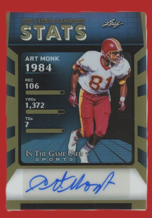2025 Leaf In The Game Used Sports Art Monk Auto #5/7 #VG-AM1