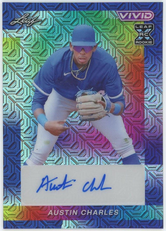 2023 Leaf Vivid Baseball Austin Charles Purple Mojo XRC Auto #5/7 #BA-AC1