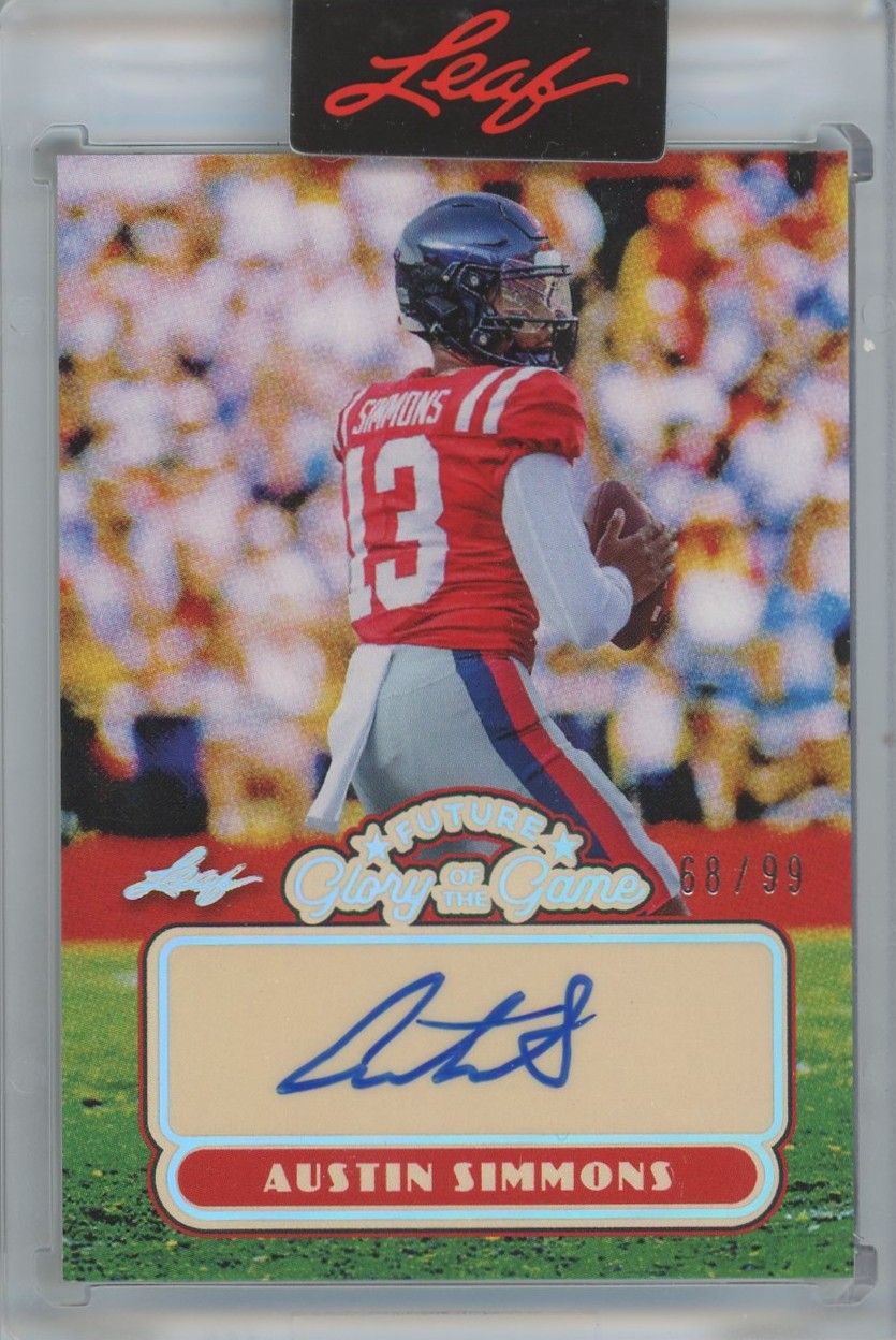Austin Simmons 2025 Leaf Glory of The Game Auto #68/99 #FG-AS1